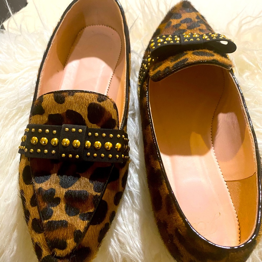 J. Crew Animal Print Loafers